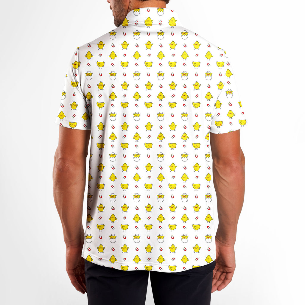 Chick Magnet-Polo Shirt For Men-Gerbera Prints