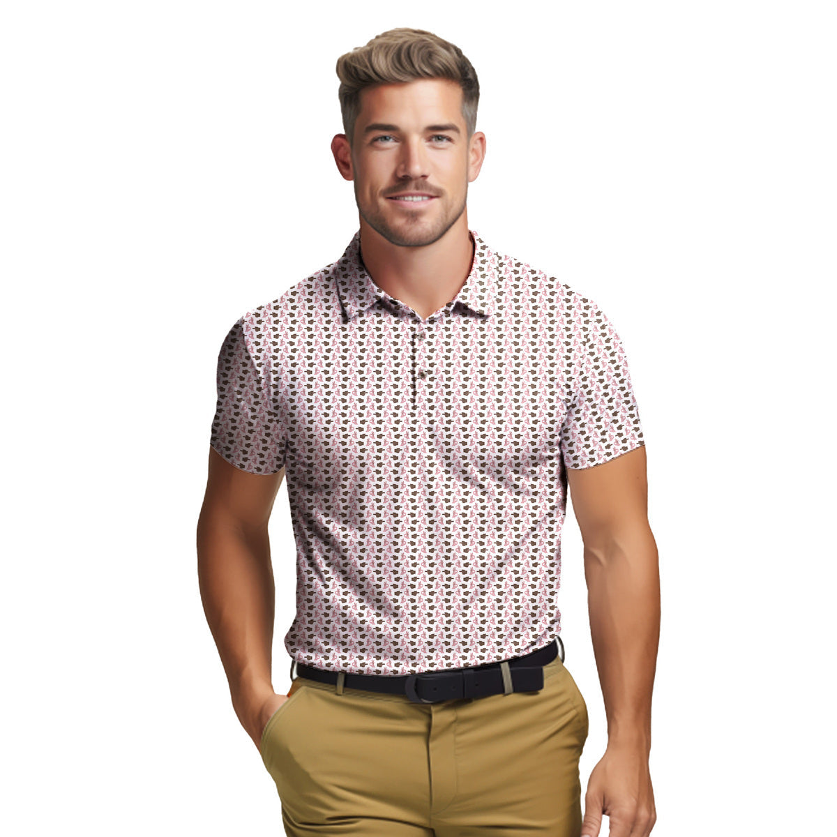 Hole In 1 - Funny Golf Polo Shirt-Polo Shirt For Men-Gerbera Prints