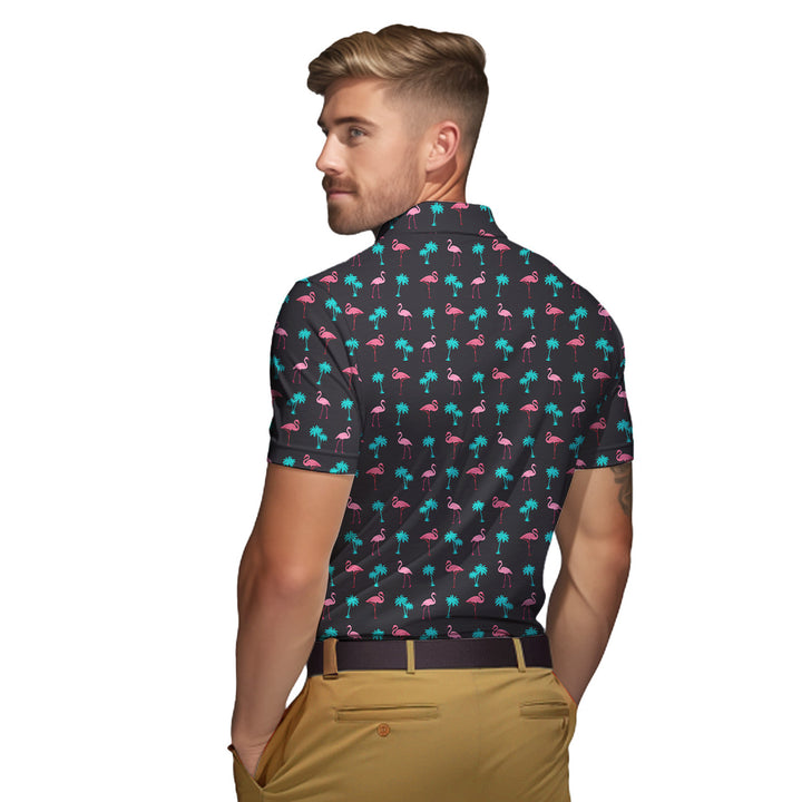 Flamingo - Golf Polo Shirt