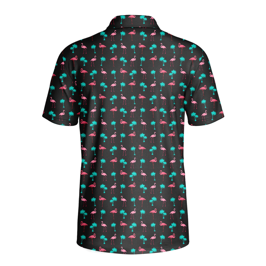 Flamingo - Golf Polo Shirt-Polo Shirt For Men-Gerbera Prints