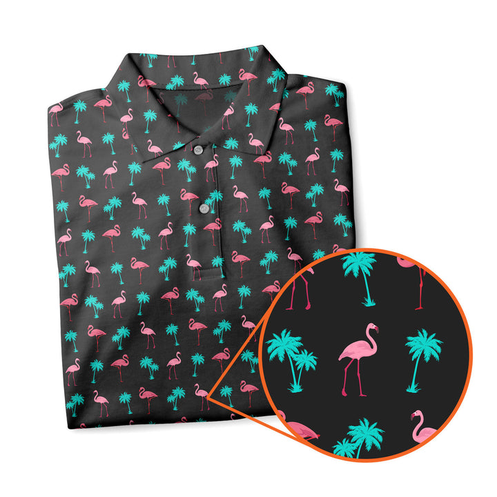 Flamingo - Golf Polo Shirt