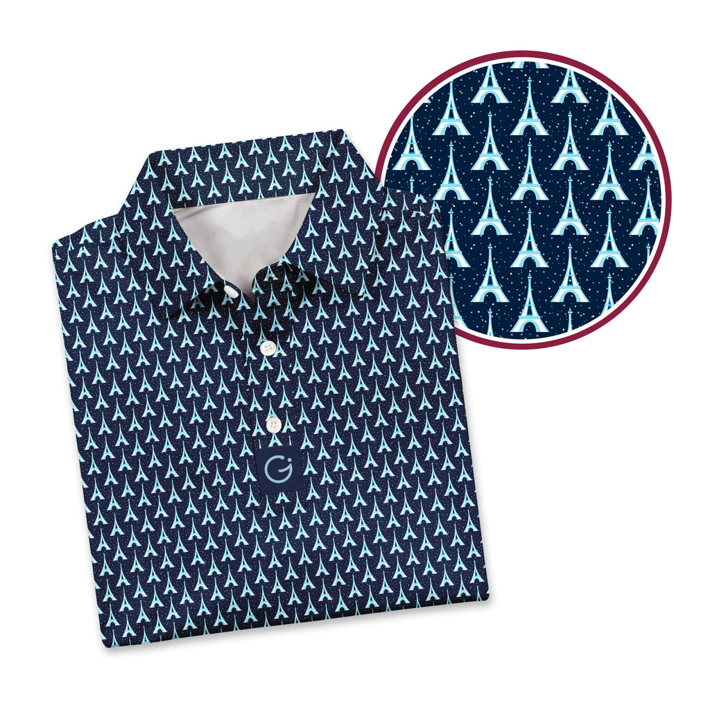 The City Of Lights - Golf Polo Shirt Polo Shirt For Men