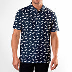 White Feather - Golf Polo Shirt-Polo Shirt For Men-Gerbera Prints