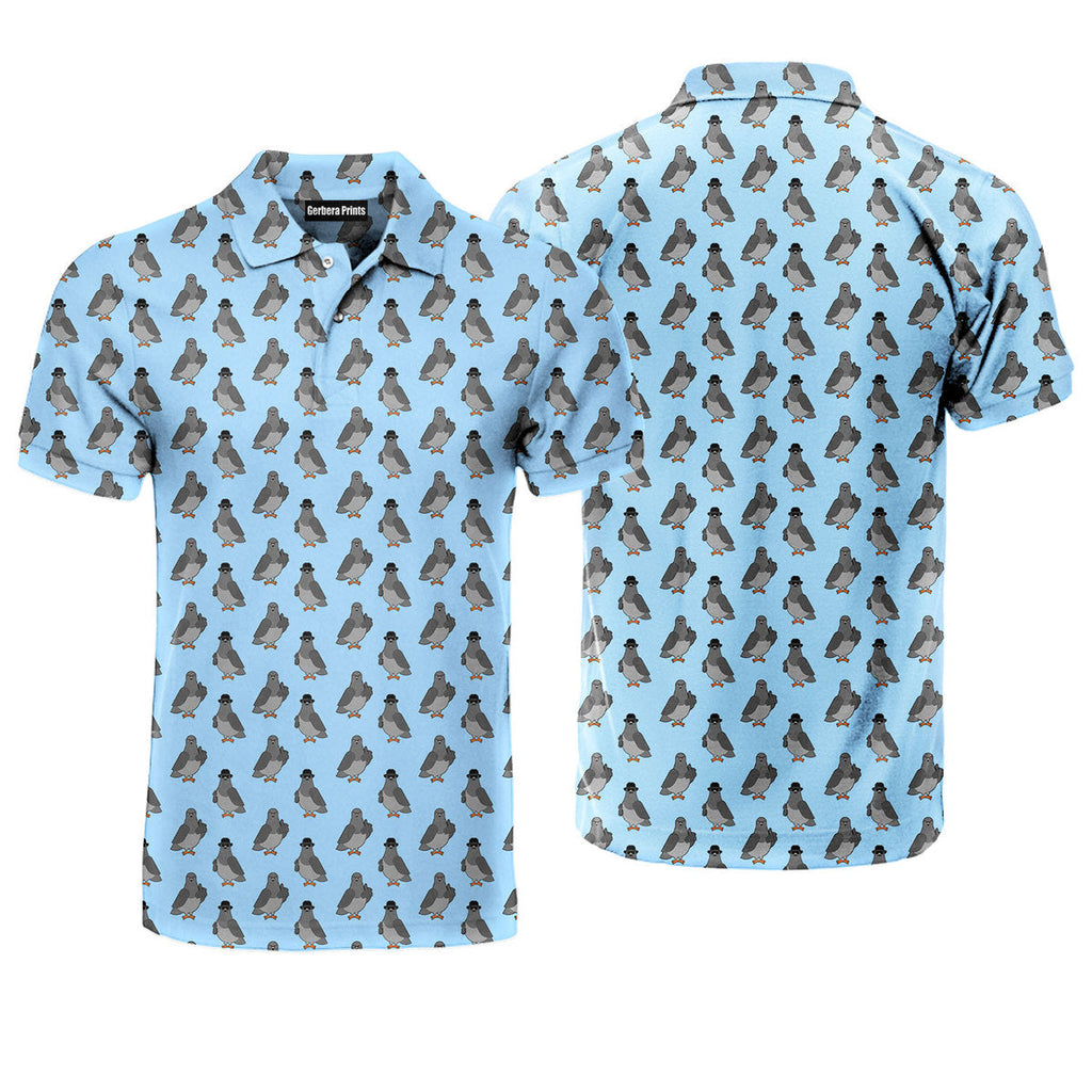 Funny Pigeon - Funny Golf Polo Shirt-Polo Shirt For Men-Gerbera Prints