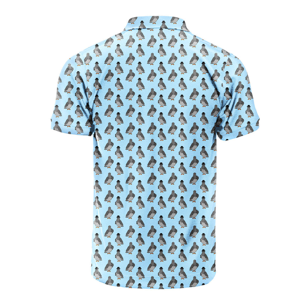 Funny Pigeon - Funny Golf Polo Shirt-Polo Shirt For Men-Gerbera Prints