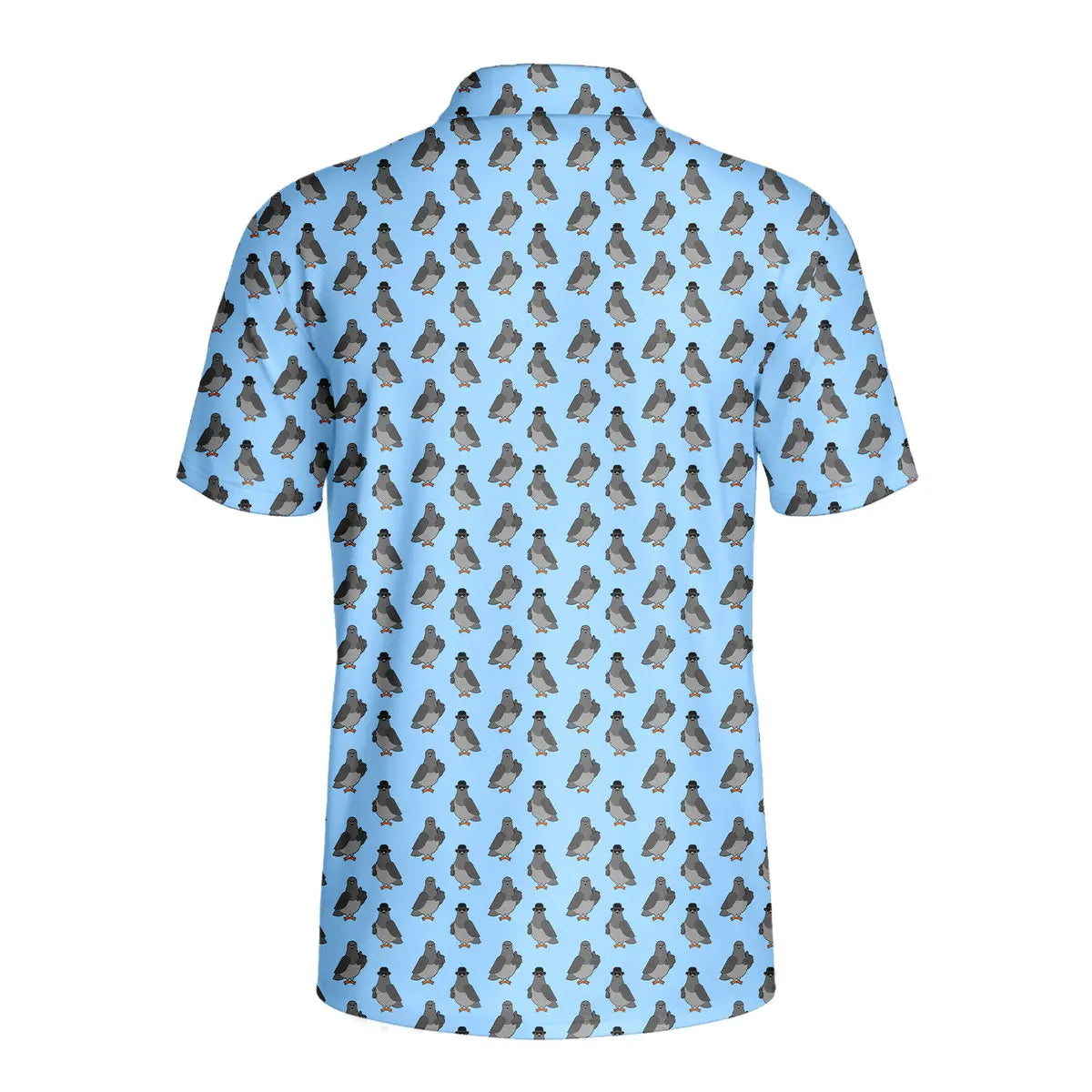 Funny Pigeon-Polo Shirt For Men-Gerbera Prints