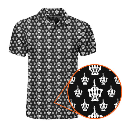 Funny Birdie Fingers Skeleton - Funny Golf Polo Shirt
