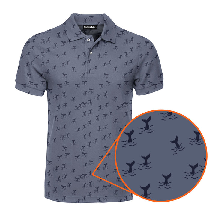 The Scattered Whales - Funny Golf Polo