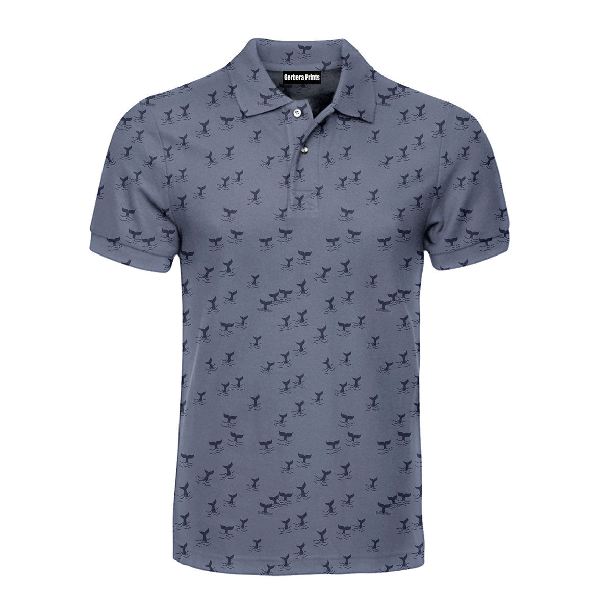 The Scattered Whales - Funny Golf Polo Shirt-Polo Shirt For Men-Gerbera Prints