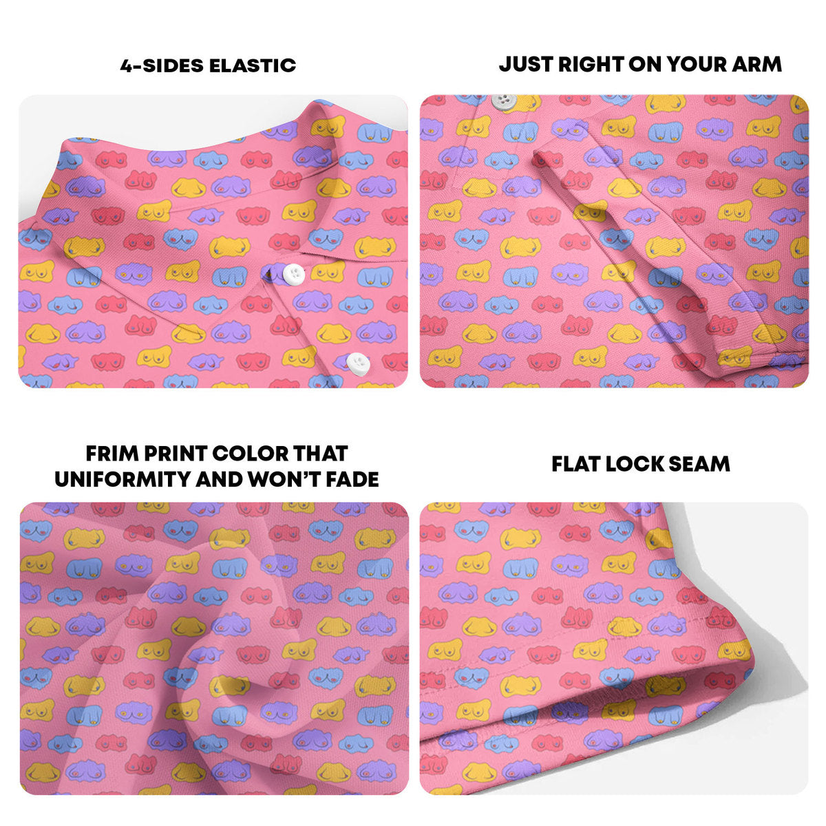 Snuggle Pups - Funny Golf Polo Shirt-Polo Shirt For Men-Gerbera Prints