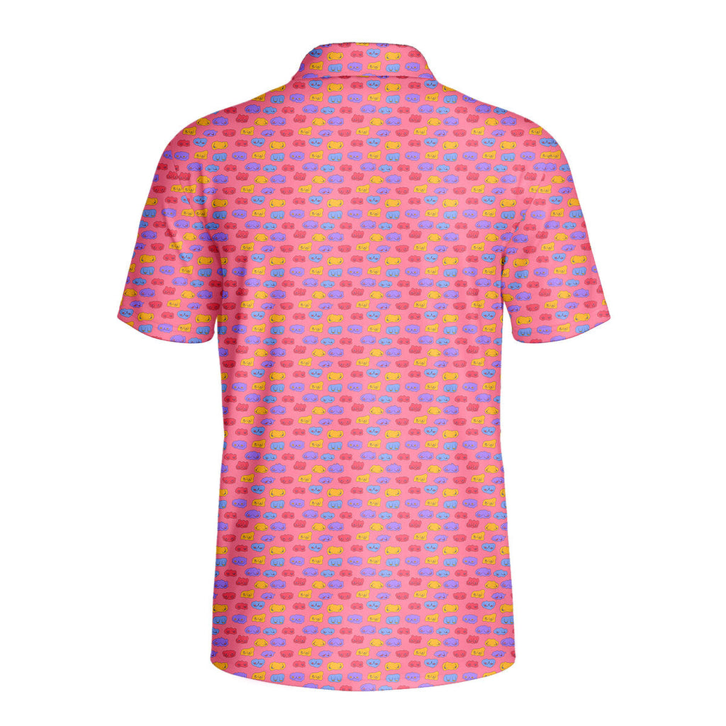 Snuggle Pups-Polo Shirt For Men-Gerbera Prints