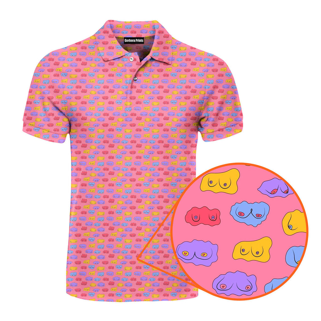 Snuggle Pups - Funny Golf Polo Shirt-Polo Shirt For Men-Gerbera Prints
