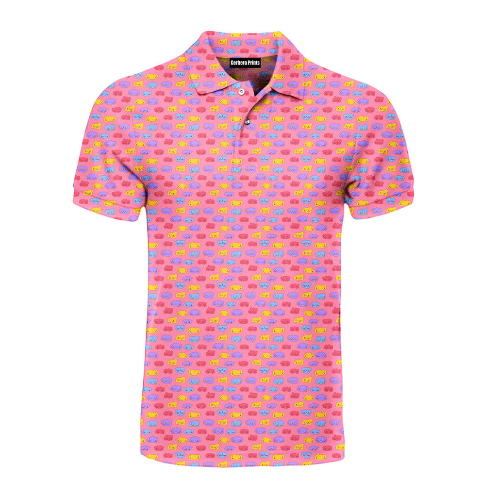 Snuggle Pups - Funny Golf Polo Shirt-Polo Shirt For Men-Gerbera Prints