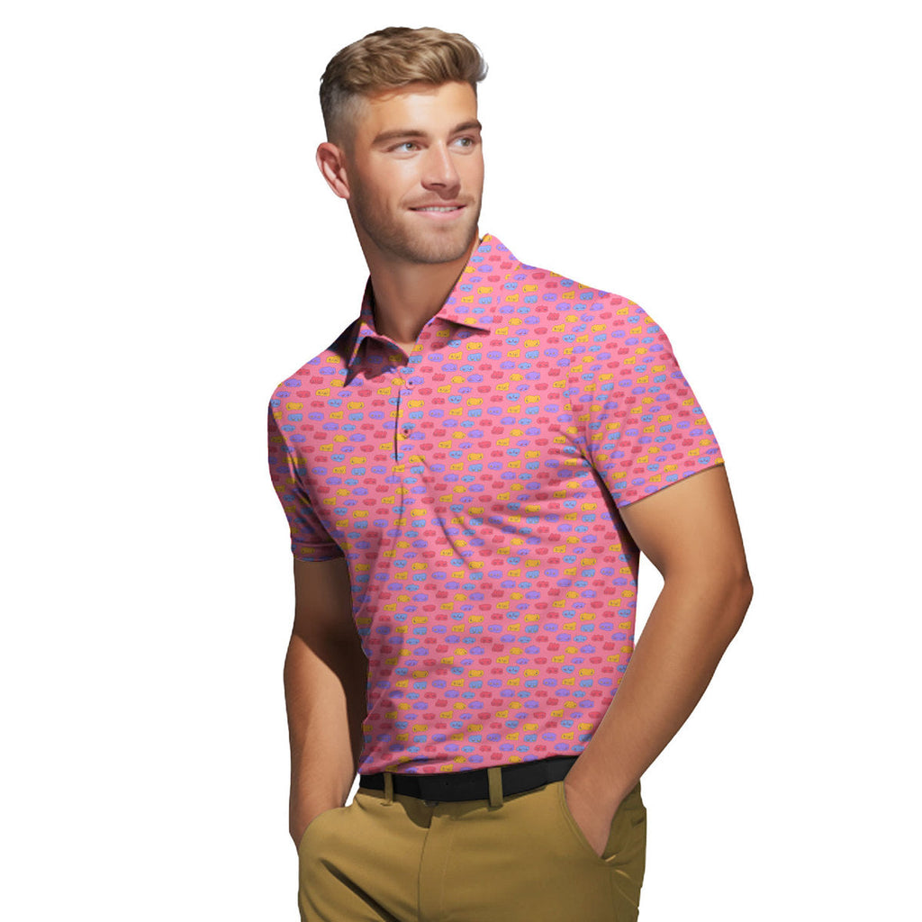 Snuggle Pups - Funny Golf Polo Shirt-Polo Shirt For Men-Gerbera Prints