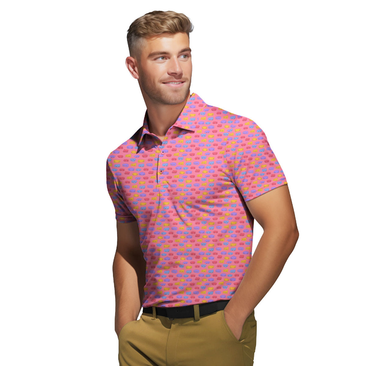Snuggle Pups - Funny Golf Polo Shirt-Polo Shirt For Men-Gerbera Prints