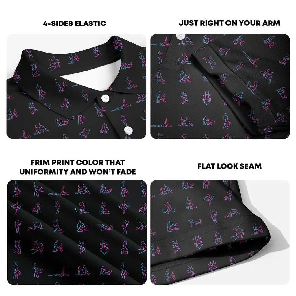Teachings On Desire-Polo Shirt For Men-Gerbera Prints