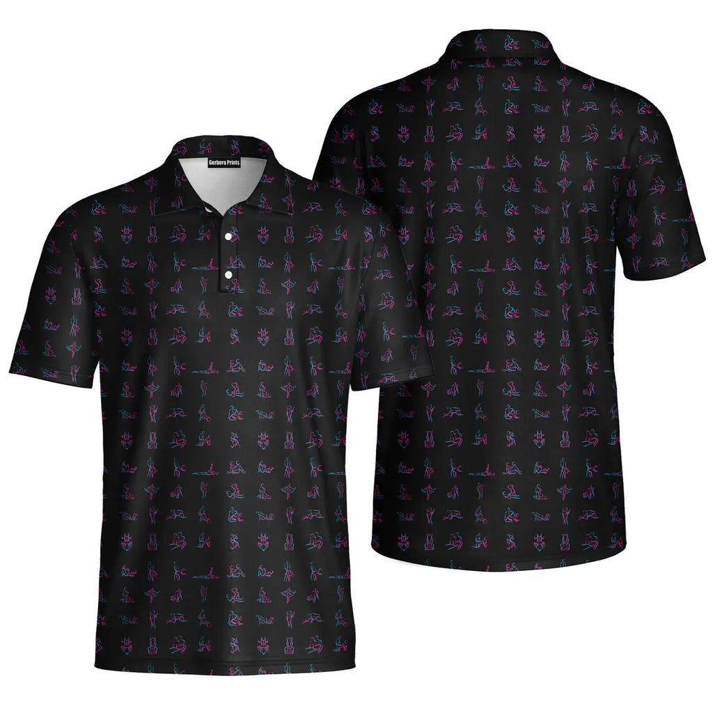 Teachings On Desire-Polo Shirt For Men-Gerbera Prints