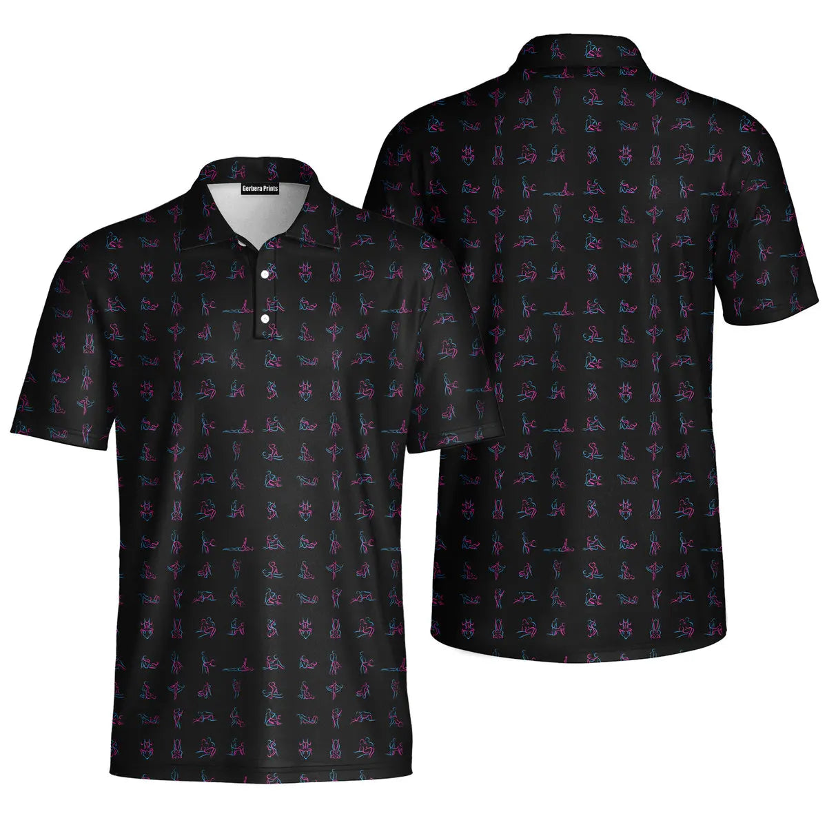 Teachings On Desire-Polo Shirt For Men-Gerbera Prints