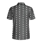 Funny Birdie Fingers Skeleton-Polo Shirt For Men-Gerbera Prints