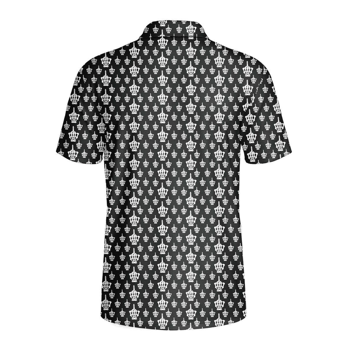 Funny Birdie Fingers Skeleton-Polo Shirt For Men-Gerbera Prints