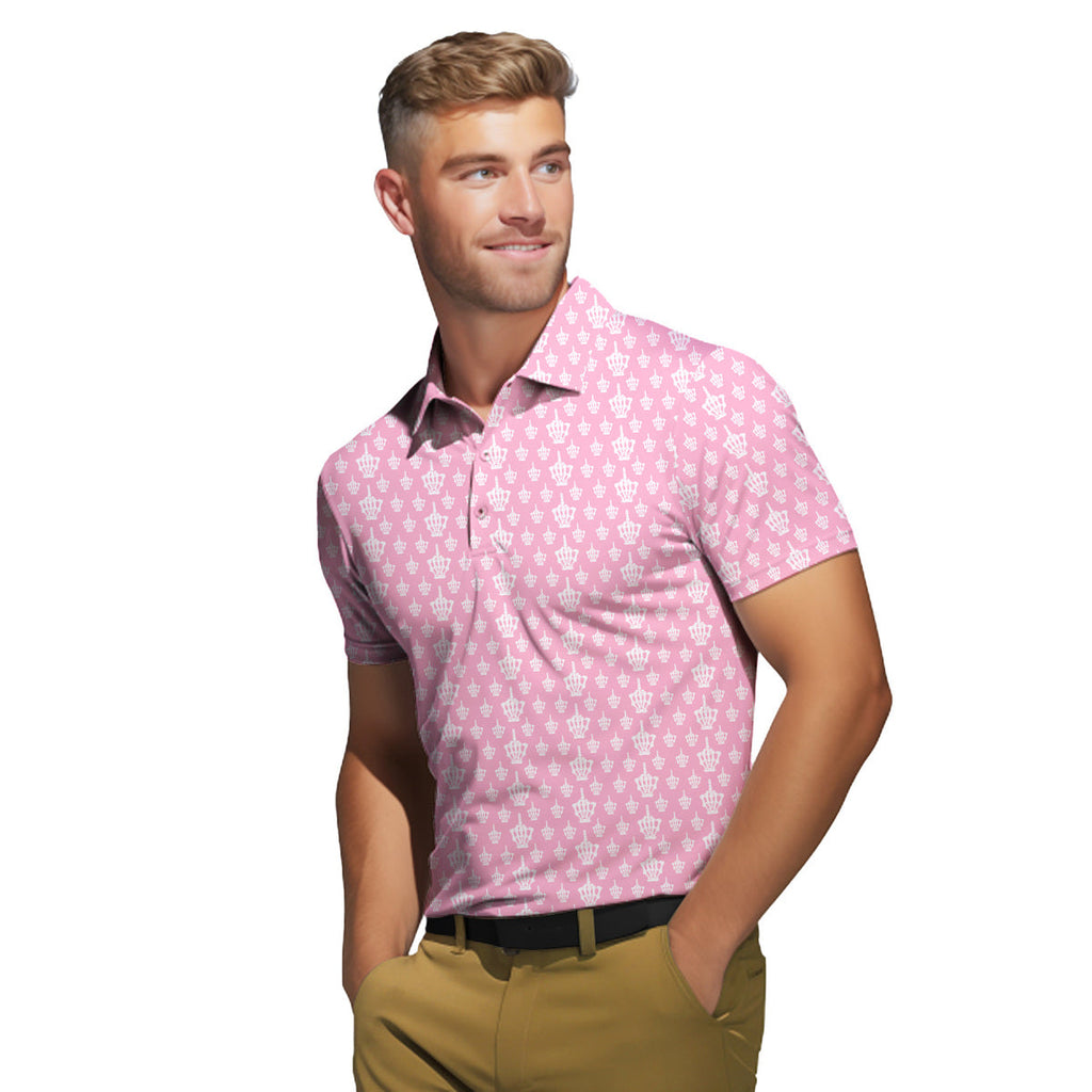 Funny Birdie Fingers Skeleton - Funny Golf Polo Shirt-Polo Shirt For Men-Gerbera Prints