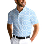 Funny Birdie Fingers Skeleton-Polo Shirt For Men-Gerbera Prints