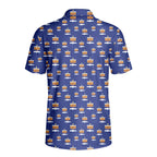 Blue North Pole Christmas - Golf Polo Shirt-Polo Shirt For Men-Gerbera Prints
