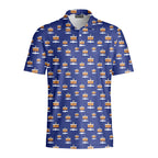 Blue North Pole Christmas - Golf Polo Shirt-Polo Shirt For Men-Gerbera Prints