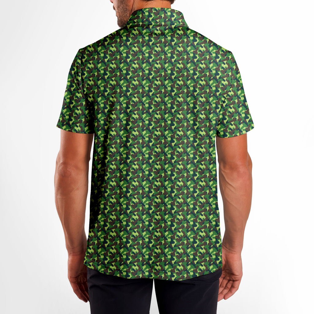 Camouflage-Polo Shirt For Men-Gerbera Prints