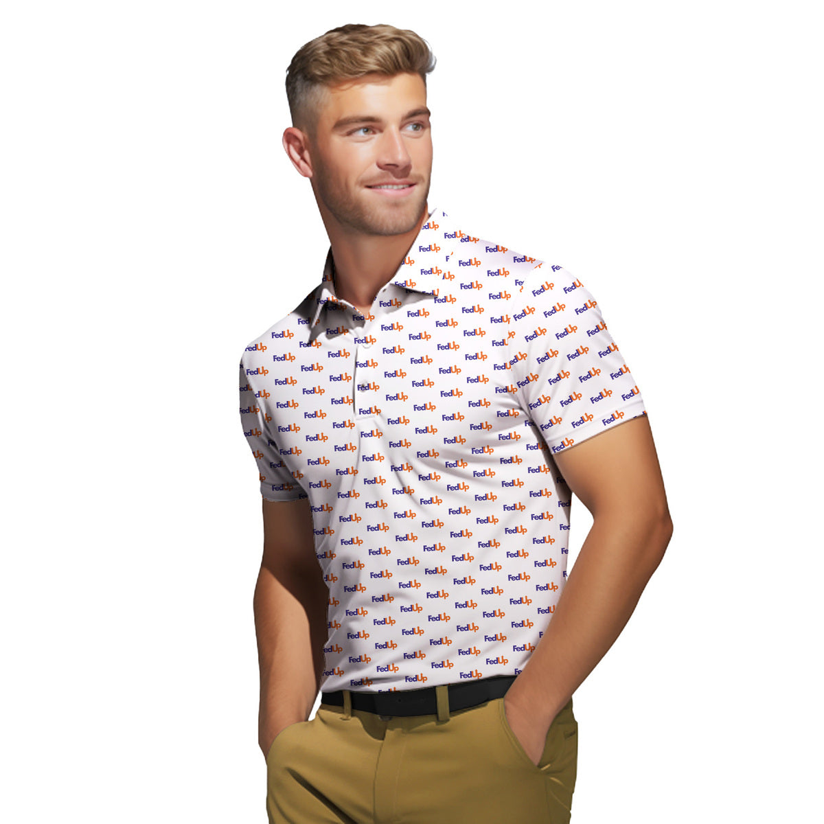 FedUp - Funny Golf Polo Shirt-Polo Shirt For Men-Gerbera Prints