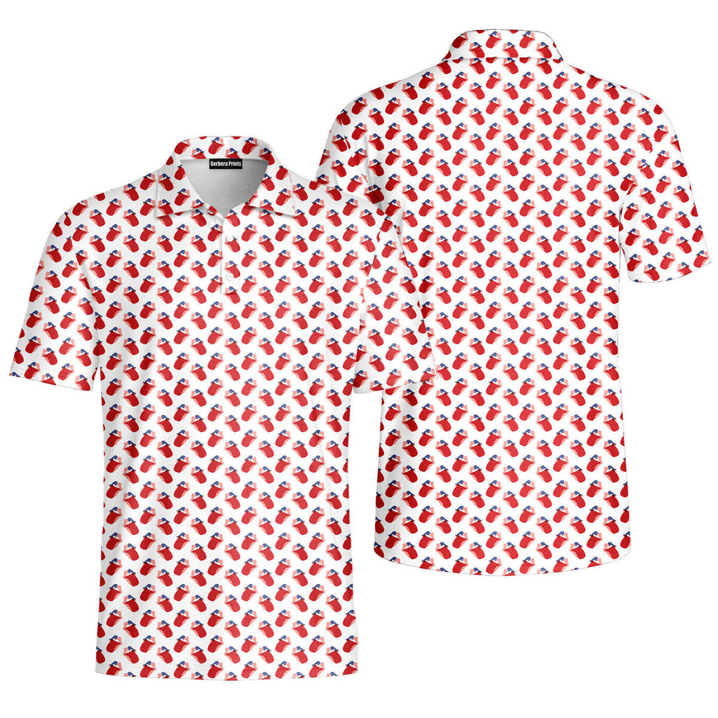 Greatest Lips-Polo Shirt For Men-Gerbera Prints