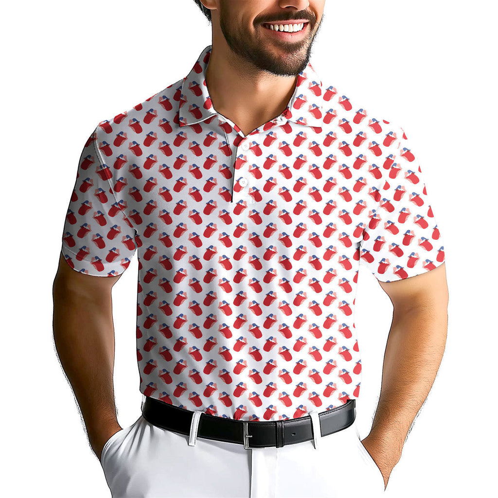 Greatest Lips-Polo Shirt For Men-Gerbera Prints