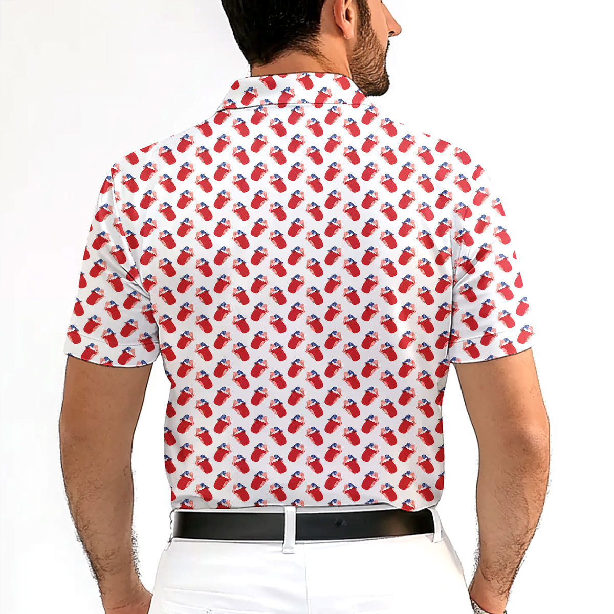 Greatest Lips-Polo Shirt For Men-Gerbera Prints