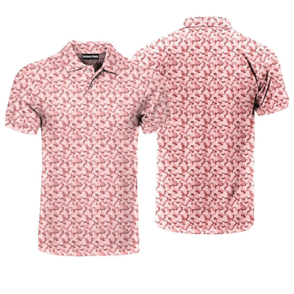 Frank and Beans Funny Golf Polo Shirt Gerbera Prints