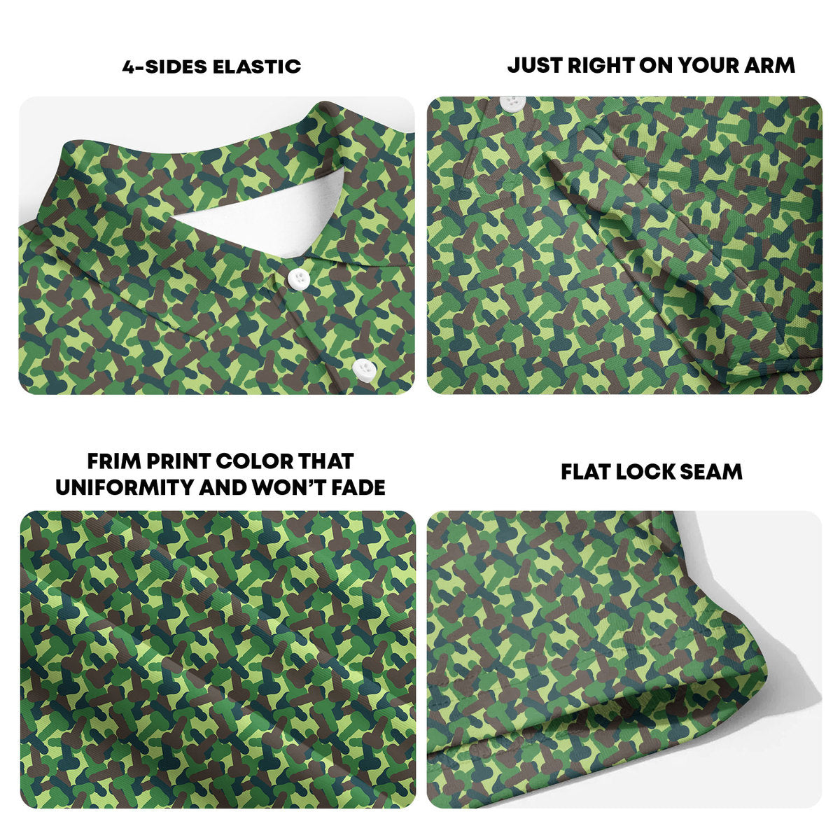 Camouflage-Polo Shirt For Men-Gerbera Prints