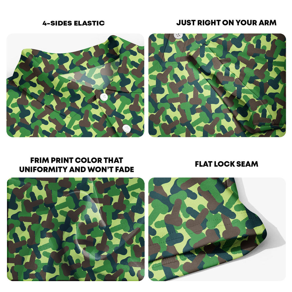 Camouflage Mode - Funny Golf Polo Shirt-Polo Shirt For Men-Gerbera Prints