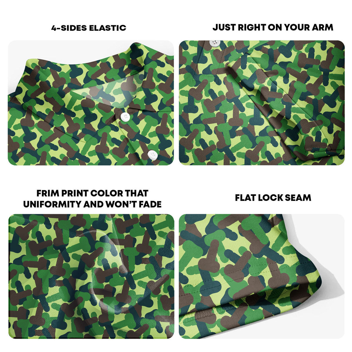 Camouflage Mode - Funny Golf Polo Shirt-Polo Shirt For Men-Gerbera Prints