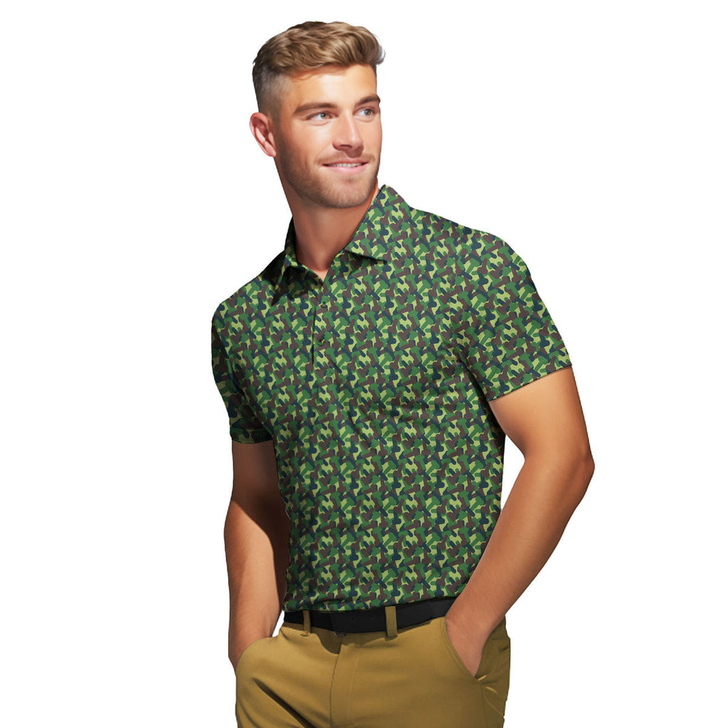 Camouflage Mode - Funny Golf Polo Shirt-Polo Shirt For Men-Gerbera Prints