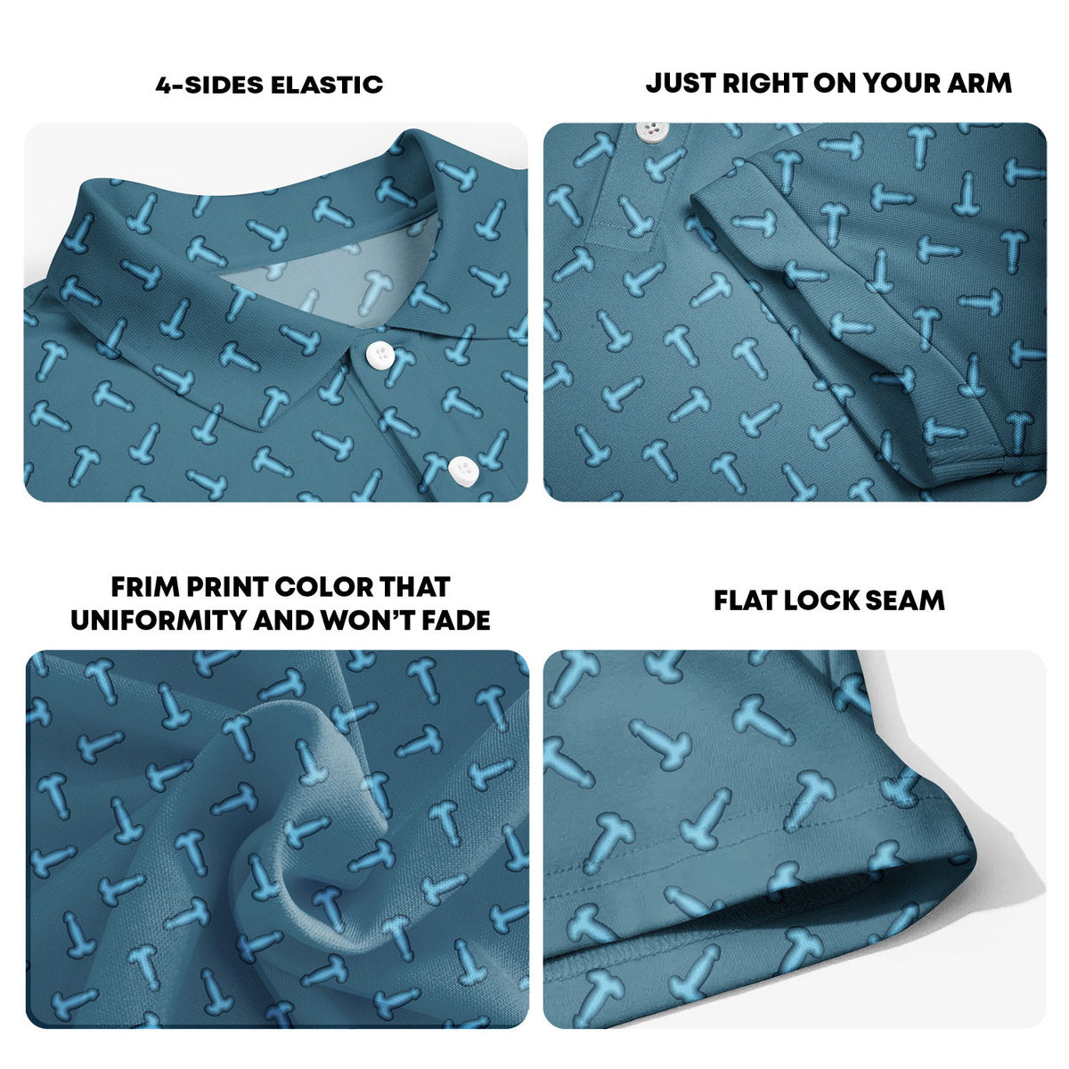 Frank and Beans - Funny Golf Polo Shirt-Polo Shirt For Men-Gerbera Prints