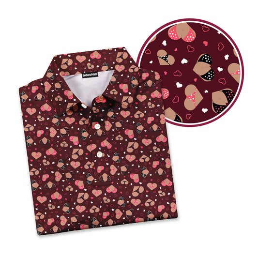 Hearts Like Breast - Funny Golf Polo Shirt