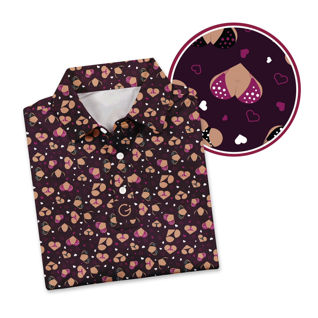 Hearts Like Breast - Funny Golf Polo Shirt
