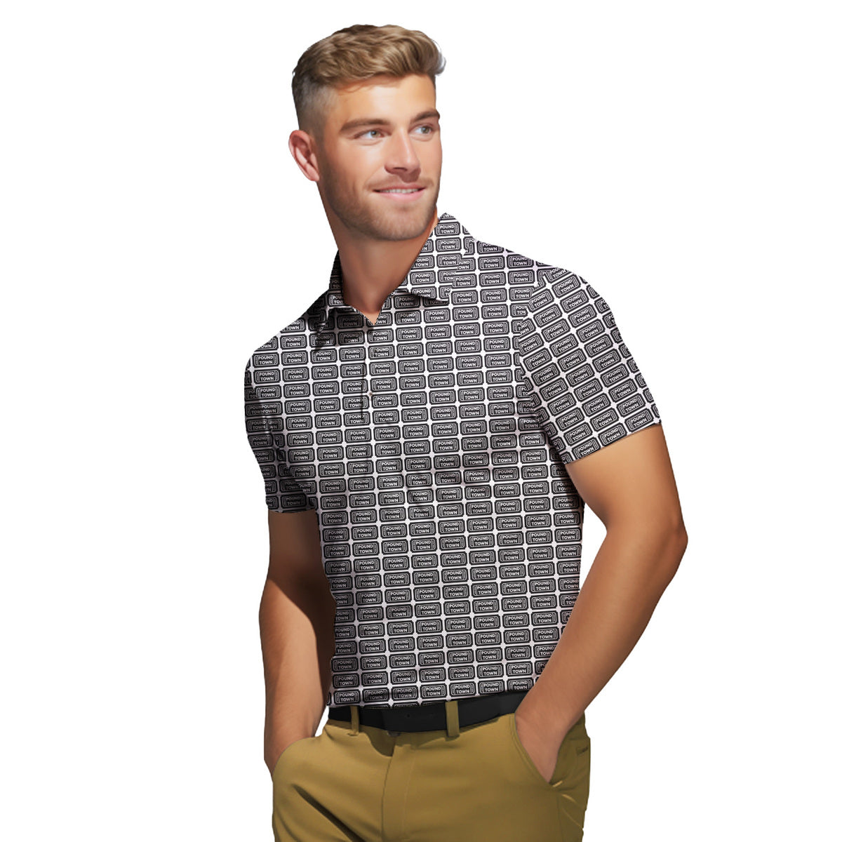 Pound Town - Funny Golf Polo Shirt-Polo Shirt For Men-Gerbera Prints