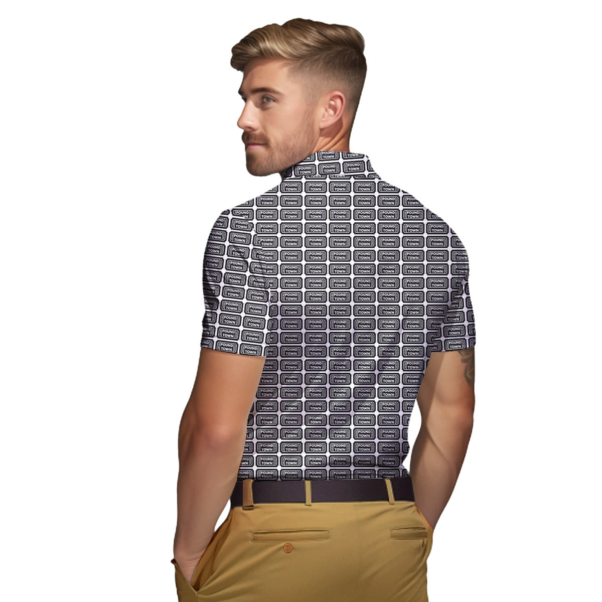 Pound Town - Funny Golf Polo Shirt-Polo Shirt For Men-Gerbera Prints