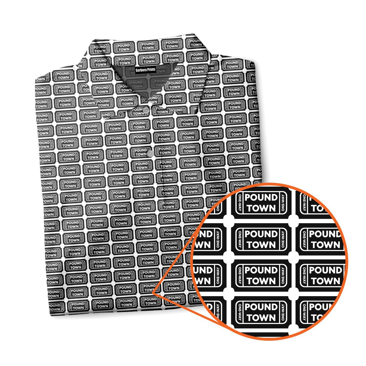 Pound Town - Funny Golf Polo Shirt-Polo Shirt For Men-Gerbera Prints