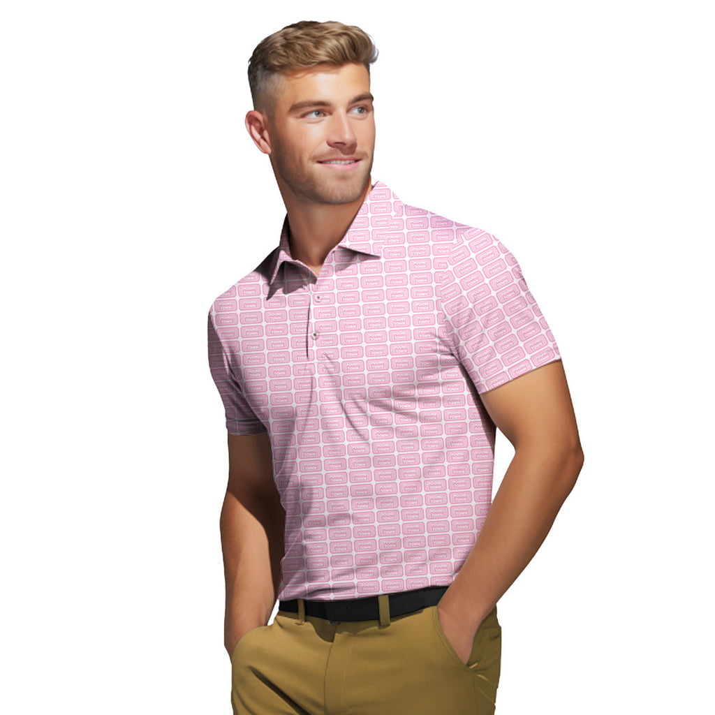 Pound Town - Funny Golf Polo Shirt-Polo Shirt For Men-Gerbera Prints
