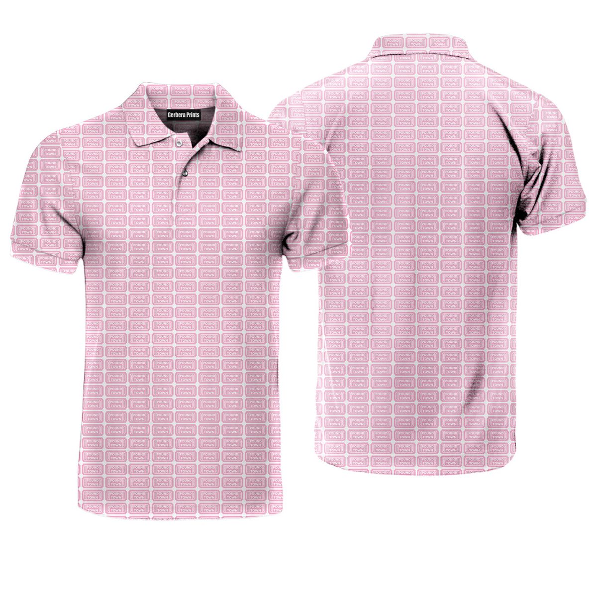 Pound Town - Funny Golf Polo Shirt-Polo Shirt For Men-Gerbera Prints