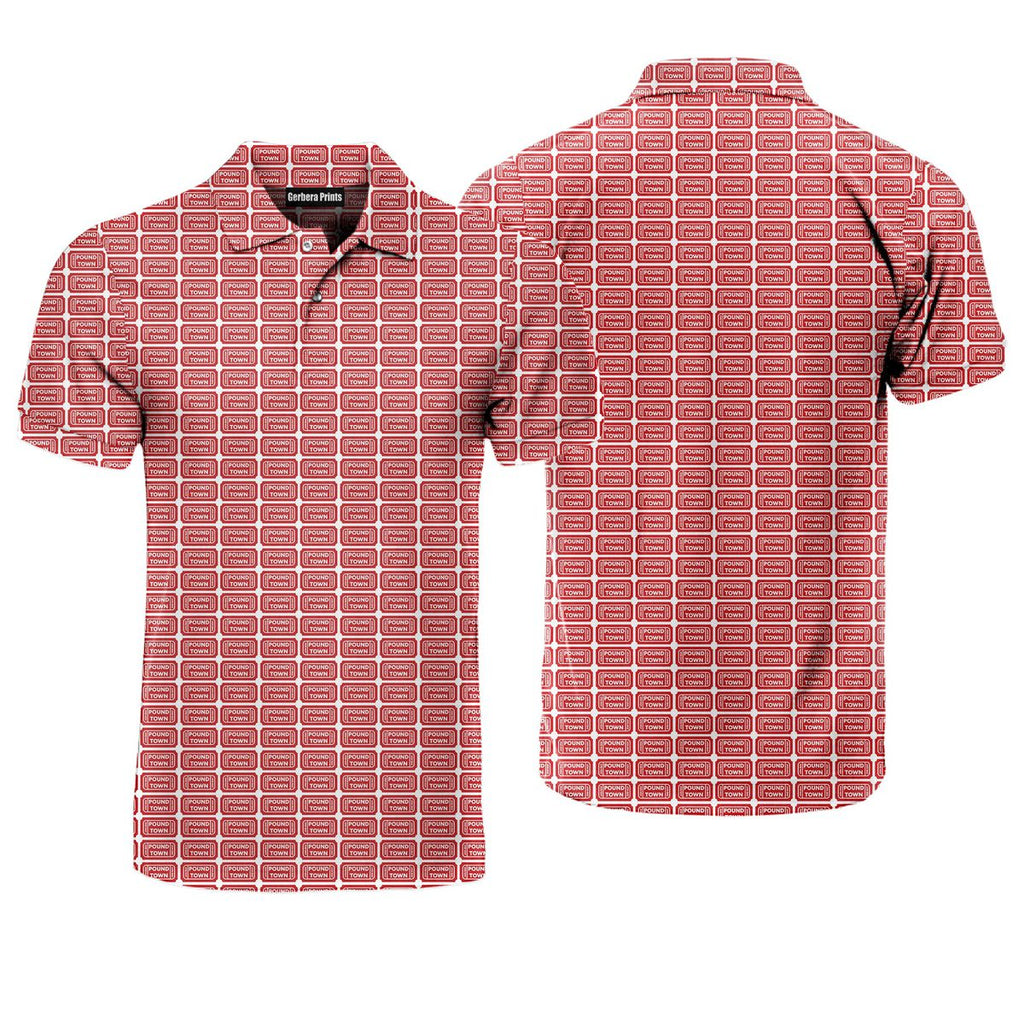 Pound Town - Funny Golf Polo Shirt-Polo Shirt For Men-Gerbera Prints