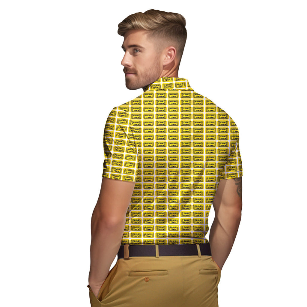 Pound Town - Funny Golf Polo Shirt-Polo Shirt For Men-Gerbera Prints