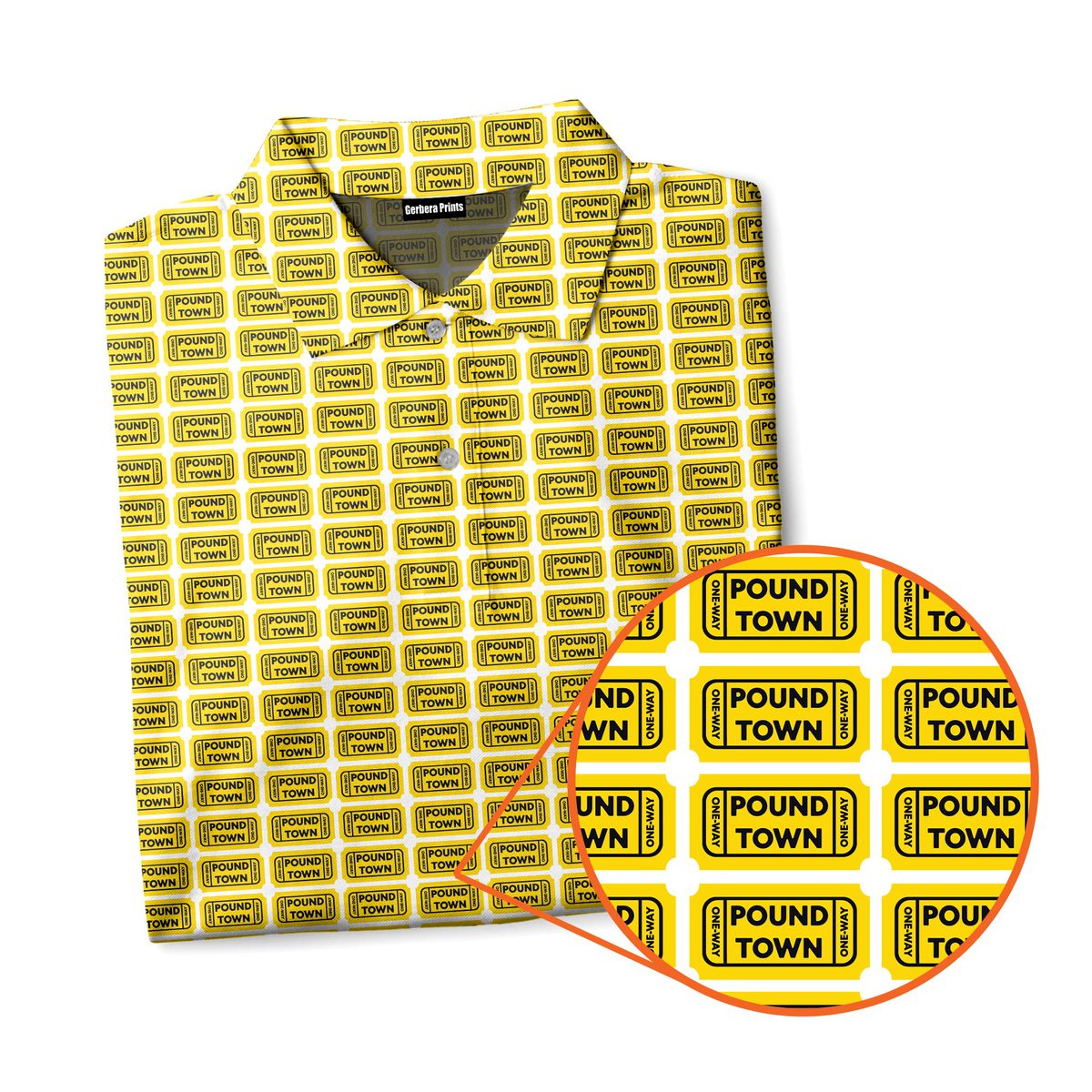 Pound Town - Funny Golf Polo Shirt-Polo Shirt For Men-Gerbera Prints