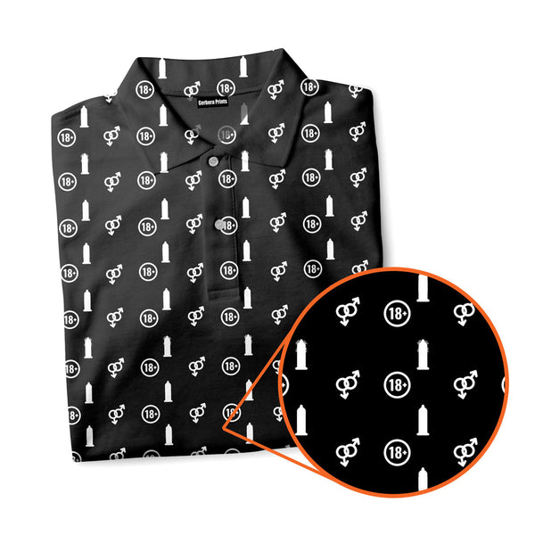 White Circle - Funny Golf Polo Shirt